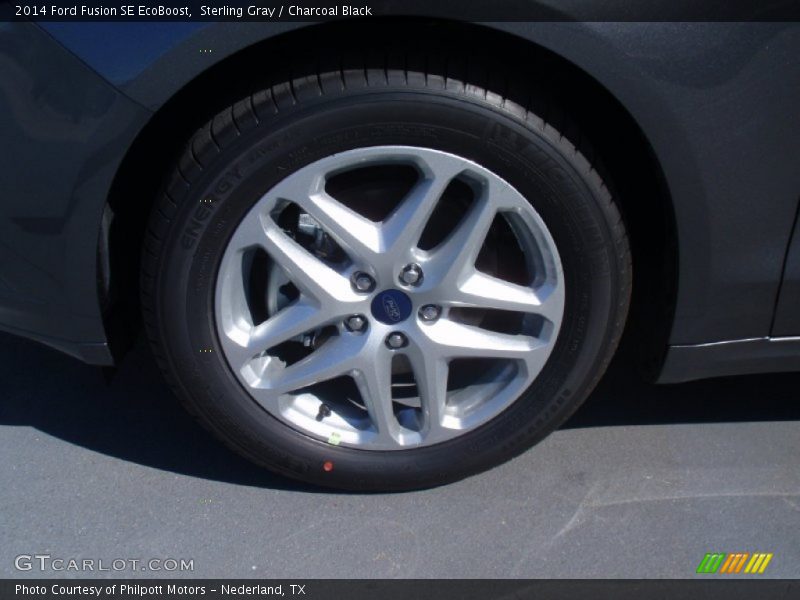 Sterling Gray / Charcoal Black 2014 Ford Fusion SE EcoBoost