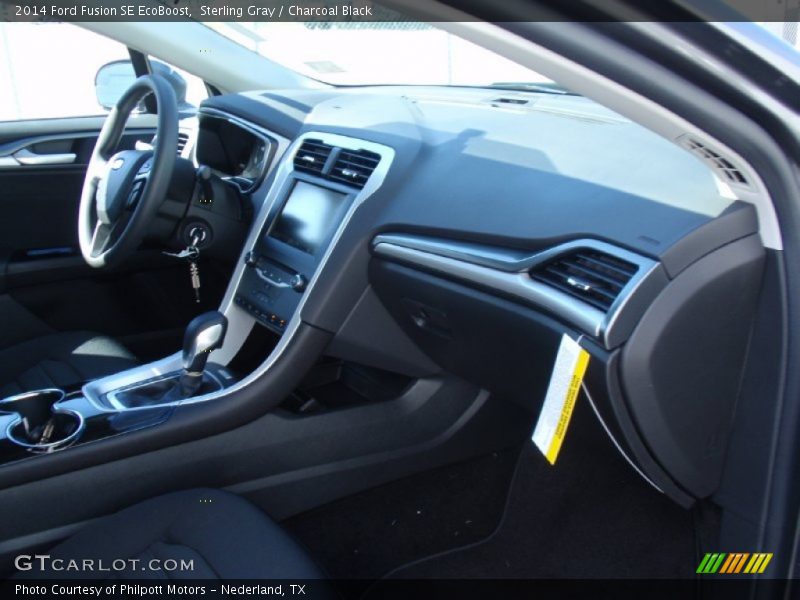 Sterling Gray / Charcoal Black 2014 Ford Fusion SE EcoBoost