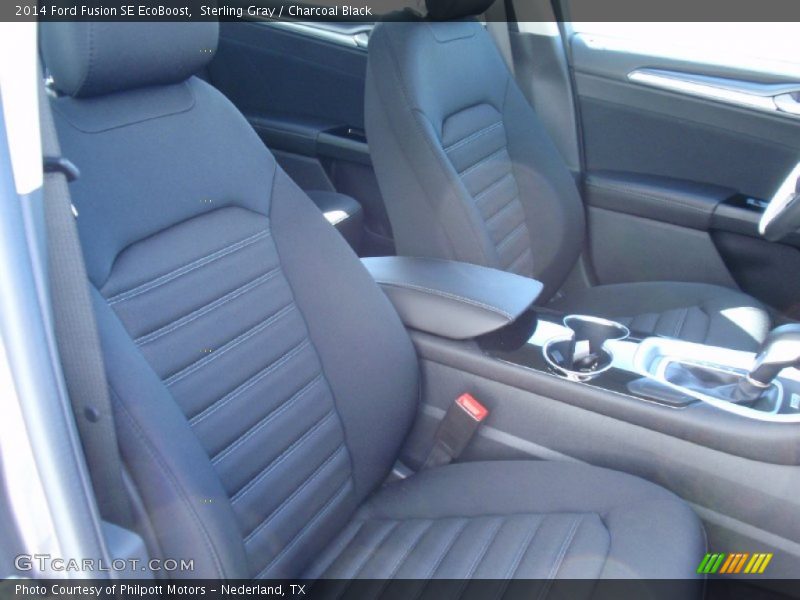 Sterling Gray / Charcoal Black 2014 Ford Fusion SE EcoBoost