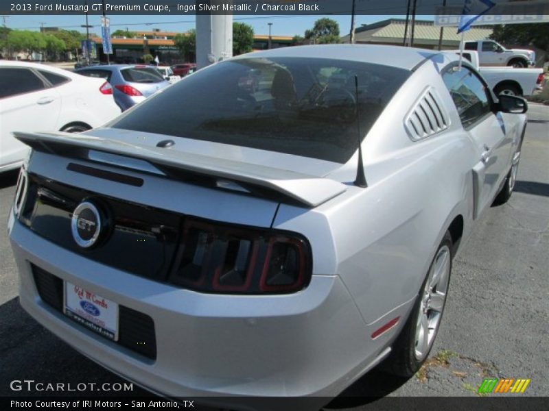 Ingot Silver Metallic / Charcoal Black 2013 Ford Mustang GT Premium Coupe
