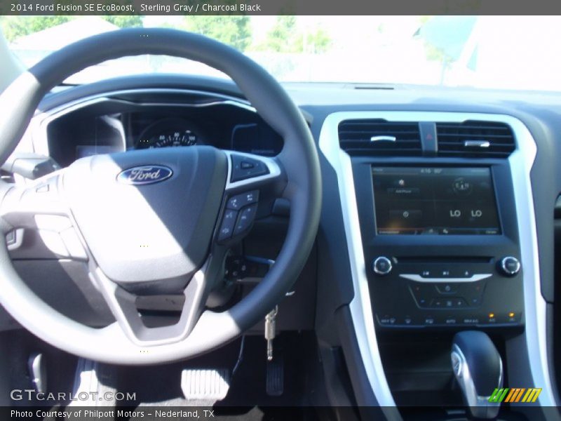 Sterling Gray / Charcoal Black 2014 Ford Fusion SE EcoBoost