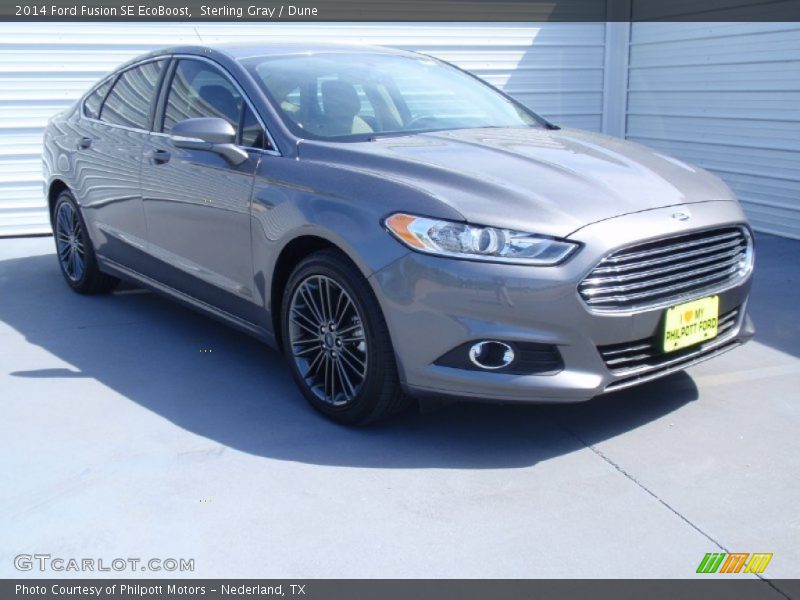 Sterling Gray / Dune 2014 Ford Fusion SE EcoBoost