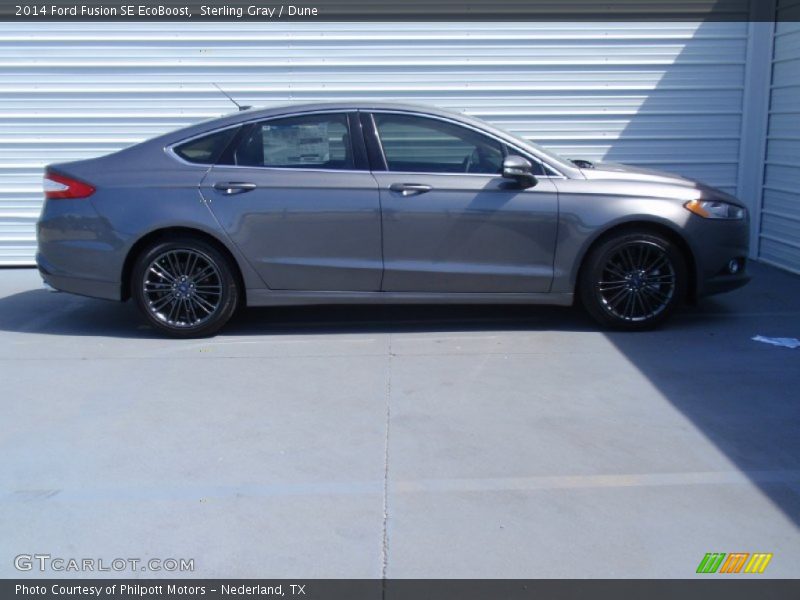 Sterling Gray / Dune 2014 Ford Fusion SE EcoBoost
