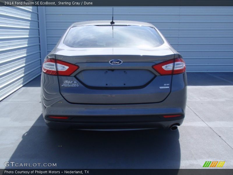 Sterling Gray / Dune 2014 Ford Fusion SE EcoBoost