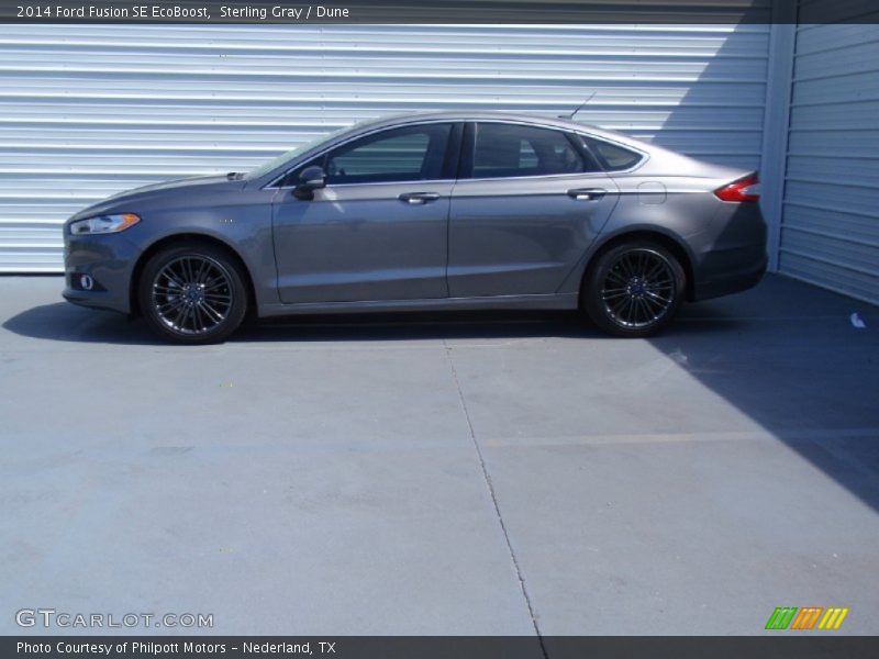 Sterling Gray / Dune 2014 Ford Fusion SE EcoBoost