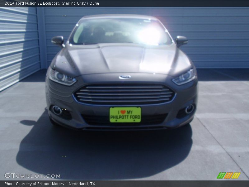 Sterling Gray / Dune 2014 Ford Fusion SE EcoBoost