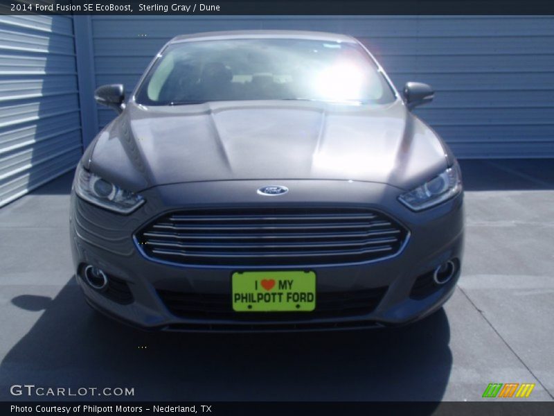 Sterling Gray / Dune 2014 Ford Fusion SE EcoBoost