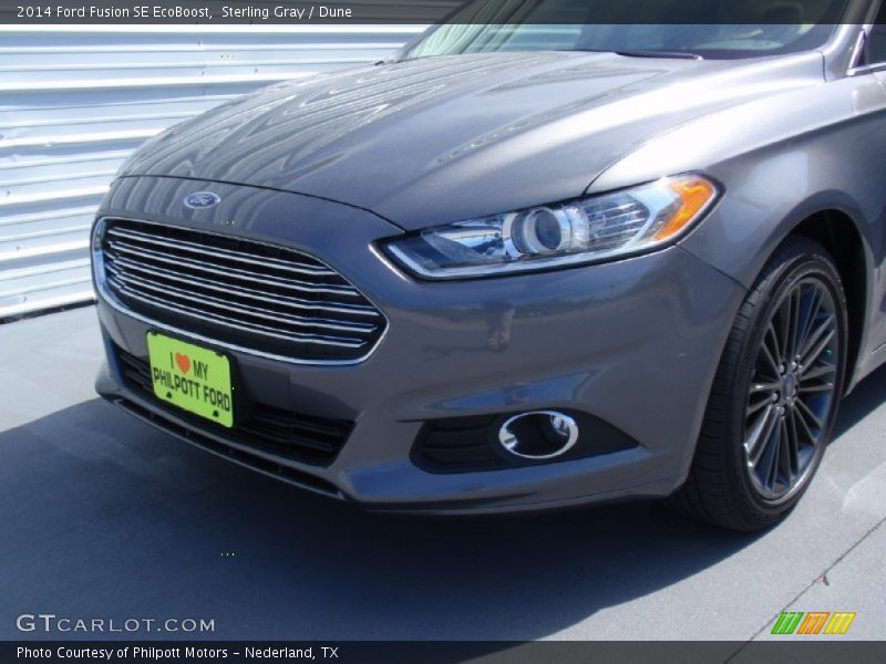 Sterling Gray / Dune 2014 Ford Fusion SE EcoBoost