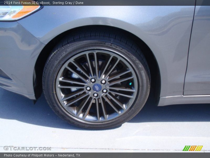 Sterling Gray / Dune 2014 Ford Fusion SE EcoBoost