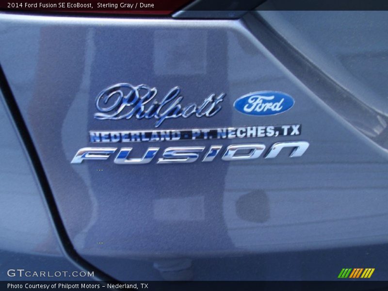 Sterling Gray / Dune 2014 Ford Fusion SE EcoBoost