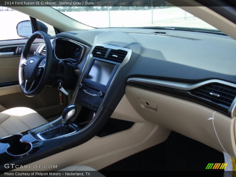 Sterling Gray / Dune 2014 Ford Fusion SE EcoBoost