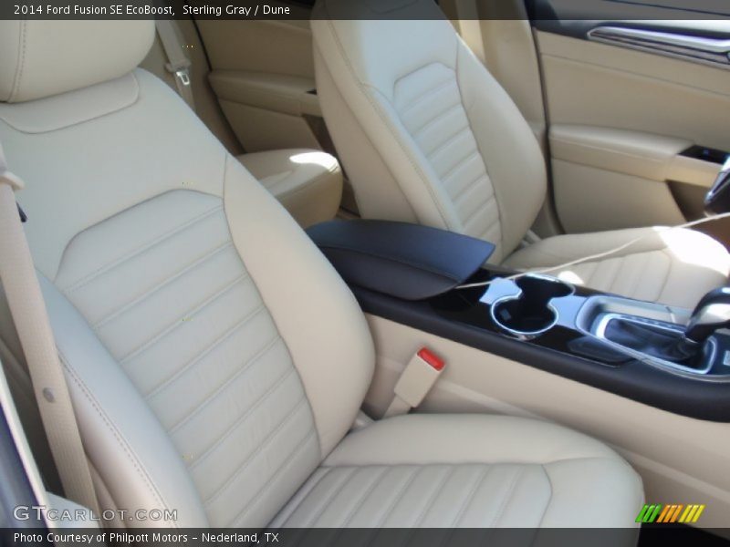 Sterling Gray / Dune 2014 Ford Fusion SE EcoBoost