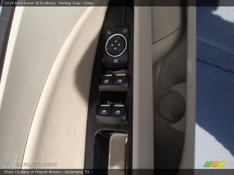 Sterling Gray / Dune 2014 Ford Fusion SE EcoBoost