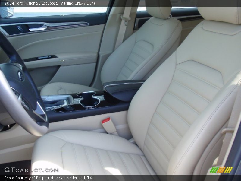 Sterling Gray / Dune 2014 Ford Fusion SE EcoBoost