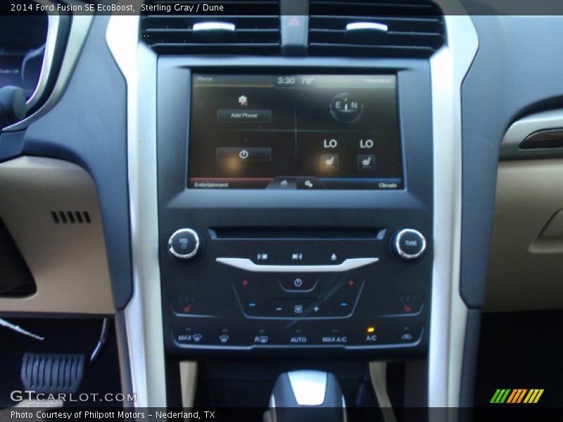 Sterling Gray / Dune 2014 Ford Fusion SE EcoBoost
