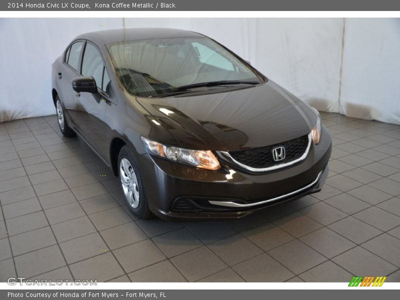 Kona Coffee Metallic / Black 2014 Honda Civic LX Coupe