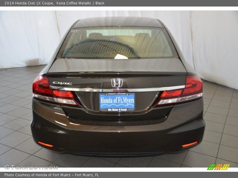 Kona Coffee Metallic / Black 2014 Honda Civic LX Coupe