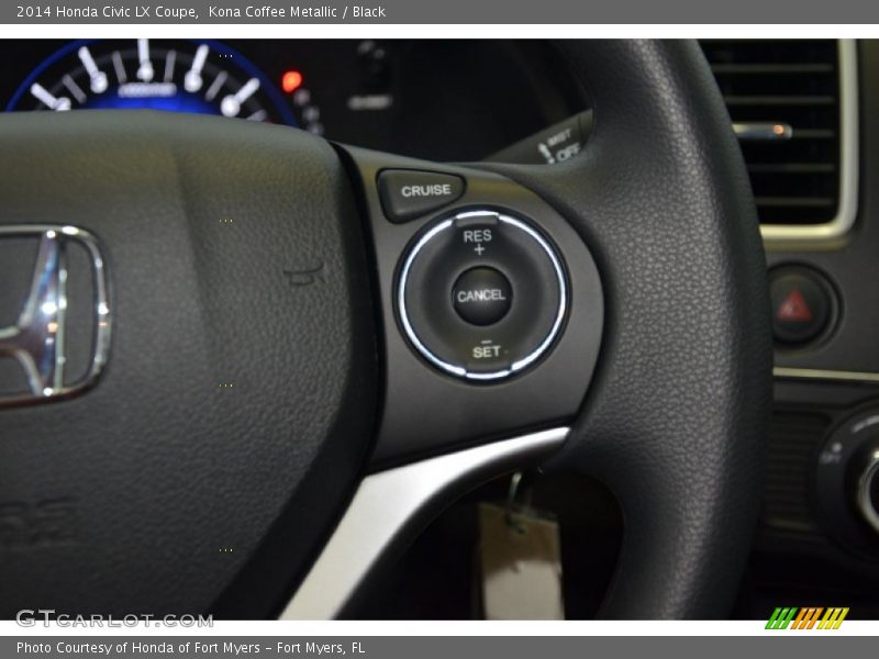 Kona Coffee Metallic / Black 2014 Honda Civic LX Coupe