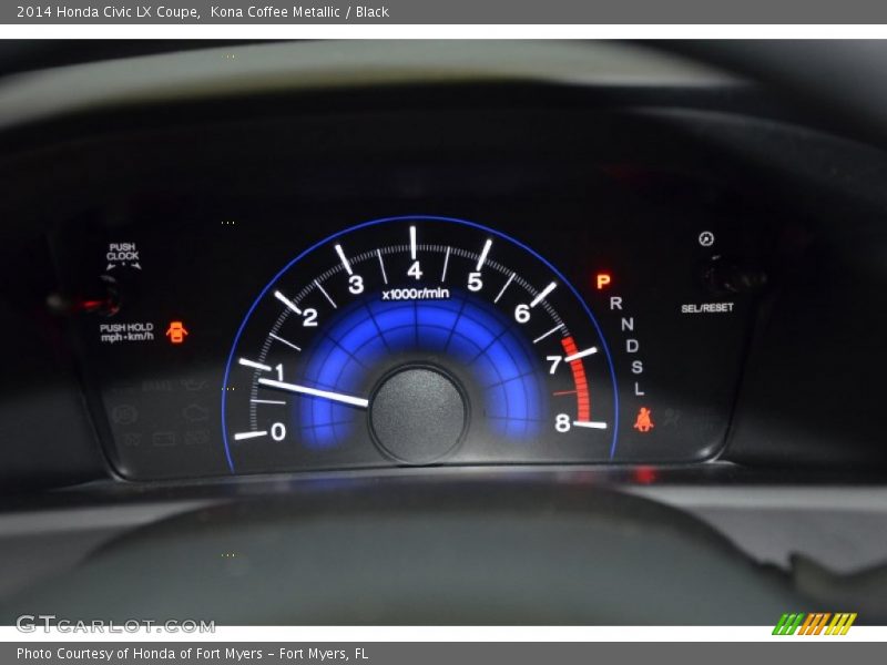 Kona Coffee Metallic / Black 2014 Honda Civic LX Coupe