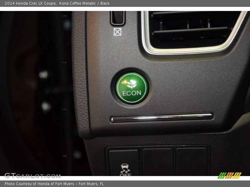 Kona Coffee Metallic / Black 2014 Honda Civic LX Coupe