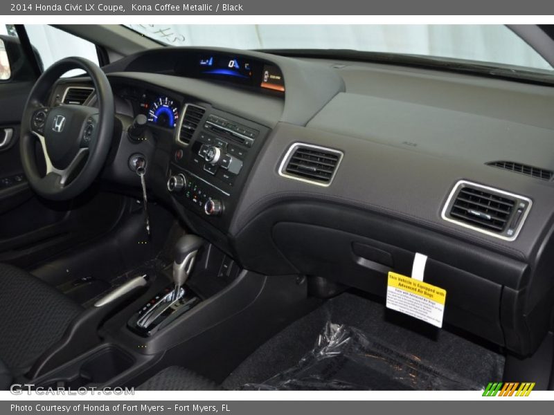 Kona Coffee Metallic / Black 2014 Honda Civic LX Coupe