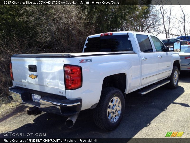Summit White / Cocoa/Dune 2015 Chevrolet Silverado 3500HD LTZ Crew Cab 4x4