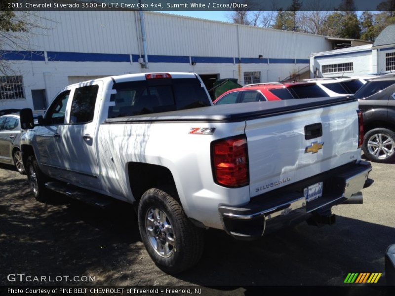 Summit White / Cocoa/Dune 2015 Chevrolet Silverado 3500HD LTZ Crew Cab 4x4