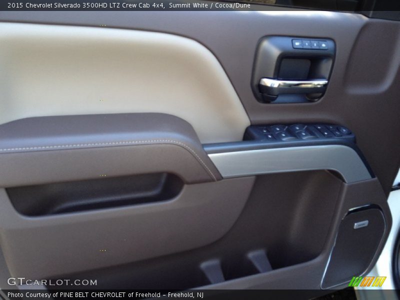 Summit White / Cocoa/Dune 2015 Chevrolet Silverado 3500HD LTZ Crew Cab 4x4