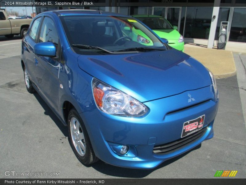 Sapphire Blue / Black 2014 Mitsubishi Mirage ES