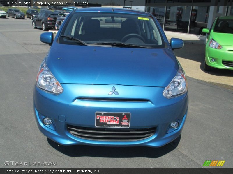 Sapphire Blue / Black 2014 Mitsubishi Mirage ES