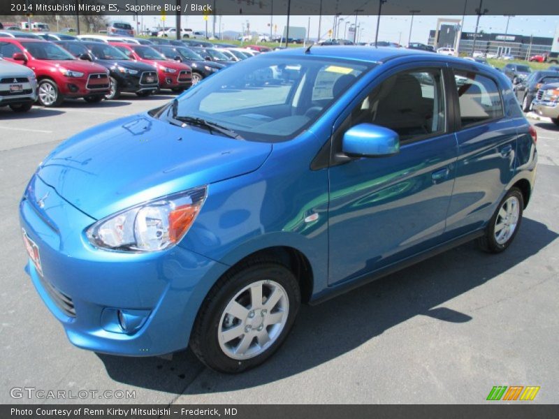 Sapphire Blue / Black 2014 Mitsubishi Mirage ES