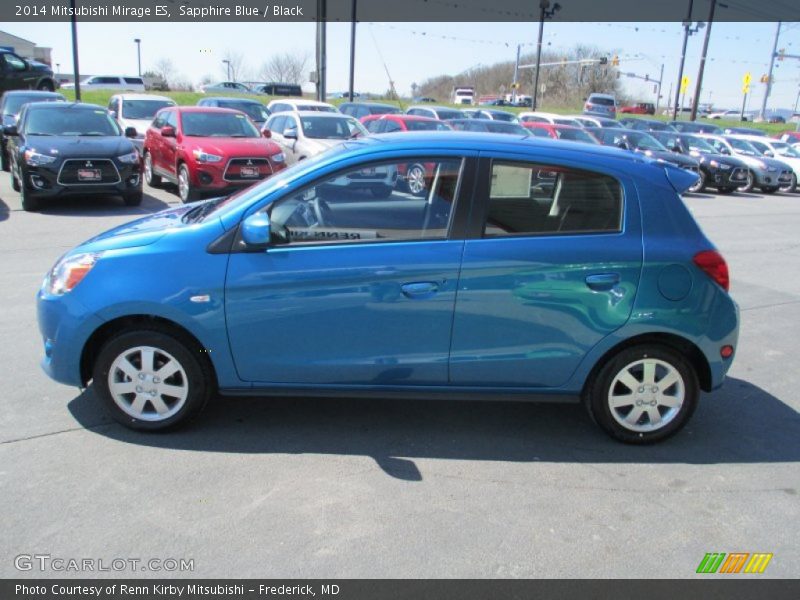 Sapphire Blue / Black 2014 Mitsubishi Mirage ES