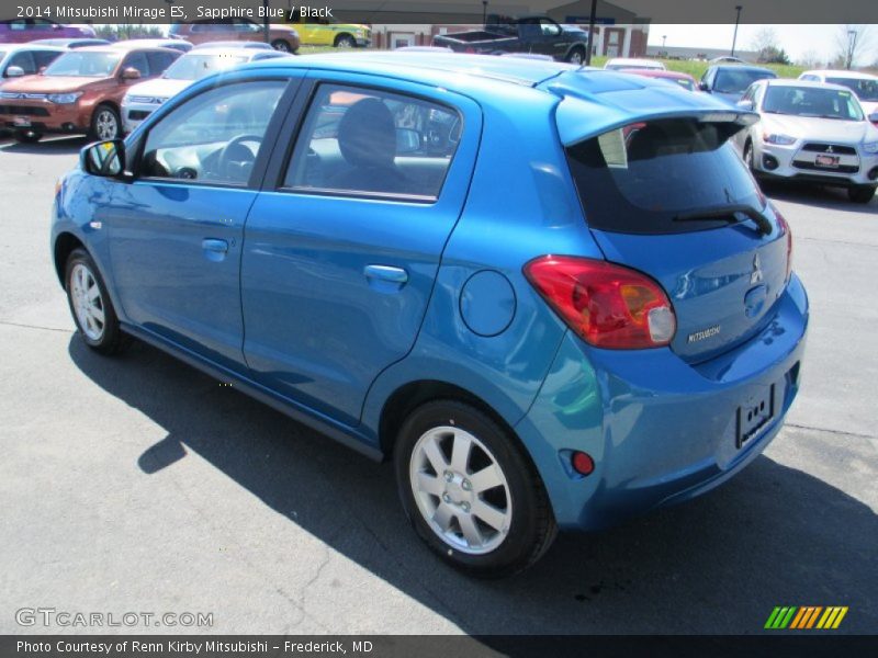 Sapphire Blue / Black 2014 Mitsubishi Mirage ES