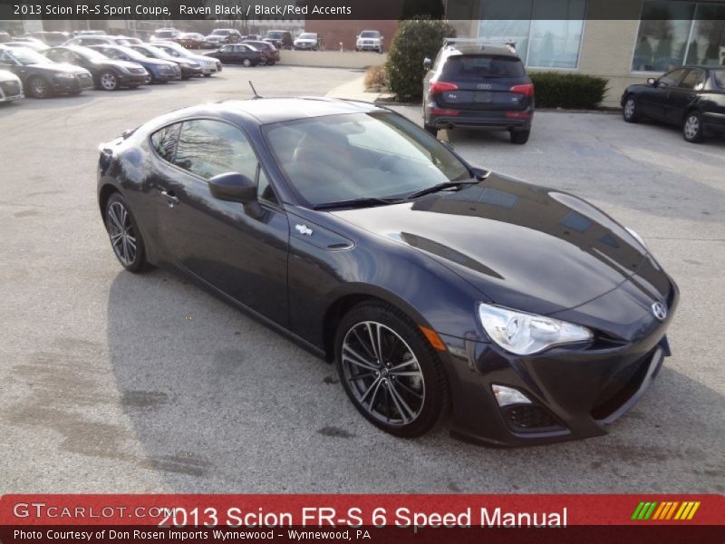 Raven Black / Black/Red Accents 2013 Scion FR-S Sport Coupe