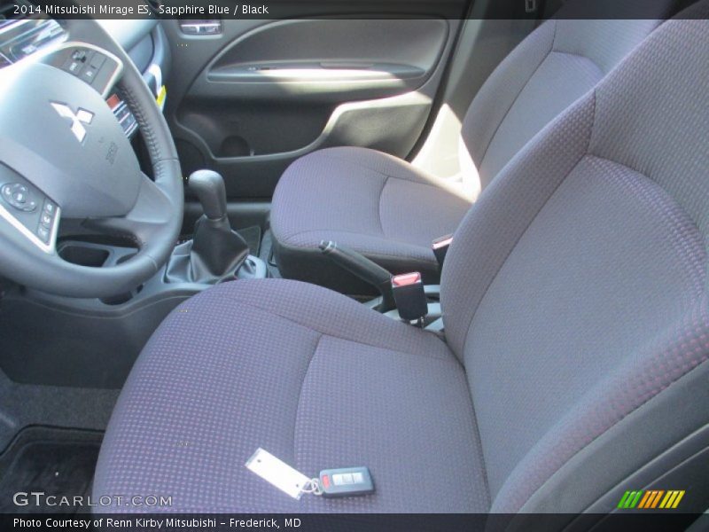 Sapphire Blue / Black 2014 Mitsubishi Mirage ES