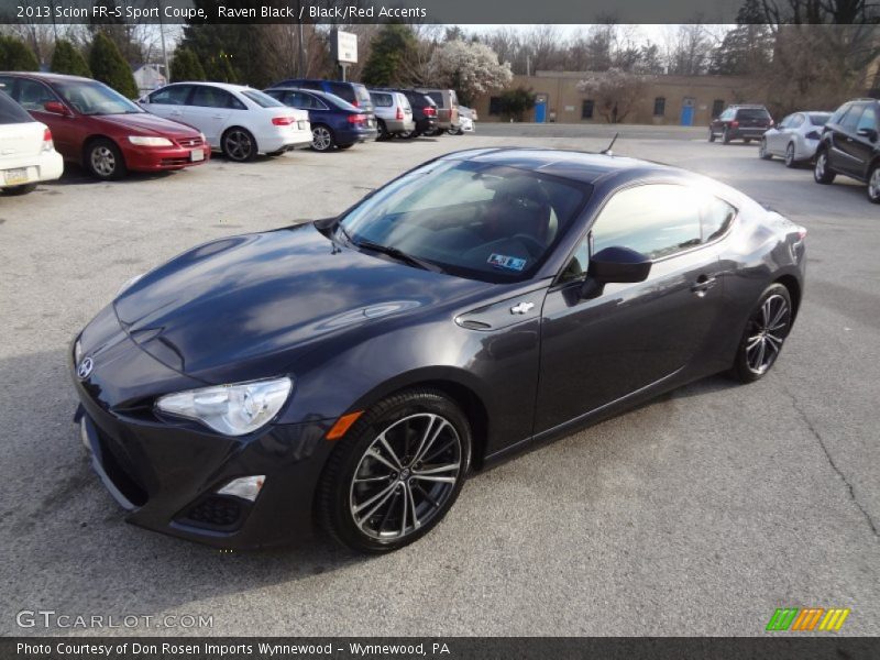 Raven Black / Black/Red Accents 2013 Scion FR-S Sport Coupe