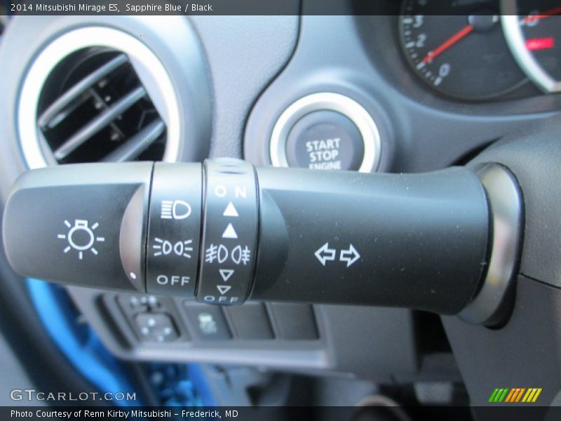 Sapphire Blue / Black 2014 Mitsubishi Mirage ES