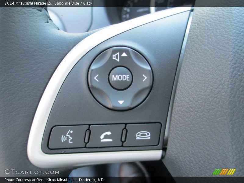 Sapphire Blue / Black 2014 Mitsubishi Mirage ES