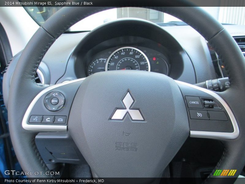 Sapphire Blue / Black 2014 Mitsubishi Mirage ES