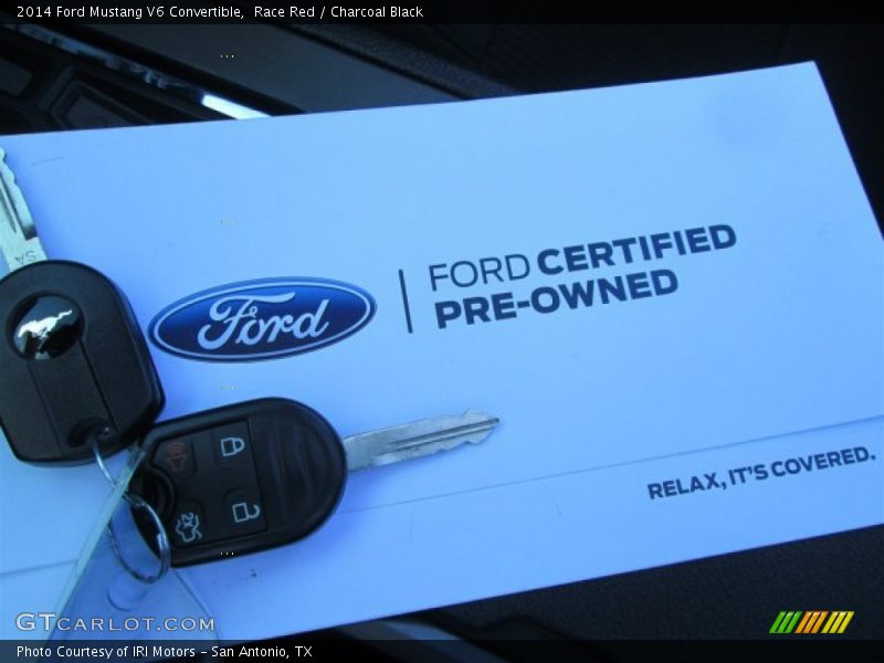 Race Red / Charcoal Black 2014 Ford Mustang V6 Convertible