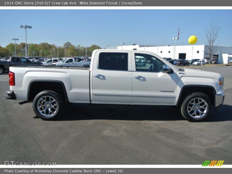 White Diamond Tricoat / Cocoa/Dune 2014 GMC Sierra 1500 SLT Crew Cab 4x4