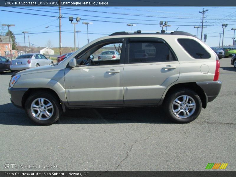 Champagne Metallic / Beige 2007 Kia Sportage EX V6 4WD