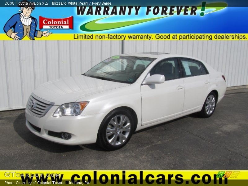 Blizzard White Pearl / Ivory Beige 2008 Toyota Avalon XLS