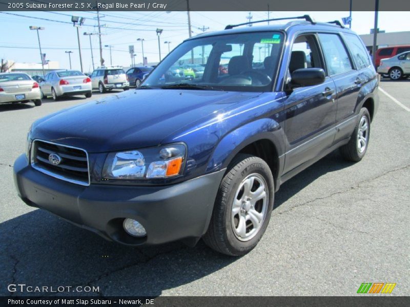 Regal Blue Pearl / Gray 2005 Subaru Forester 2.5 X