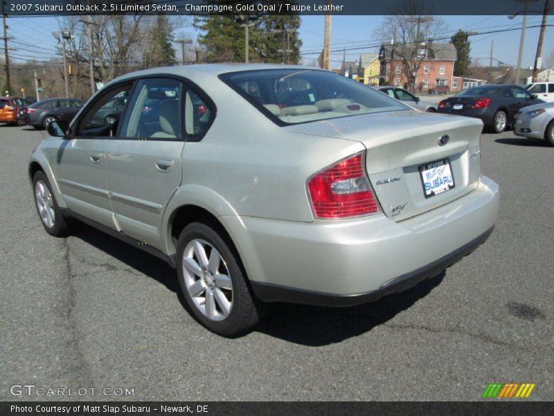 Champagne Gold Opal / Taupe Leather 2007 Subaru Outback 2.5i Limited Sedan