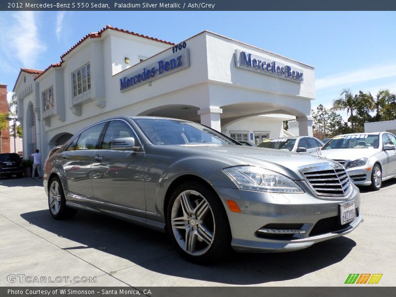 Paladium Silver Metallic / Ash/Grey 2012 Mercedes-Benz S 550 Sedan