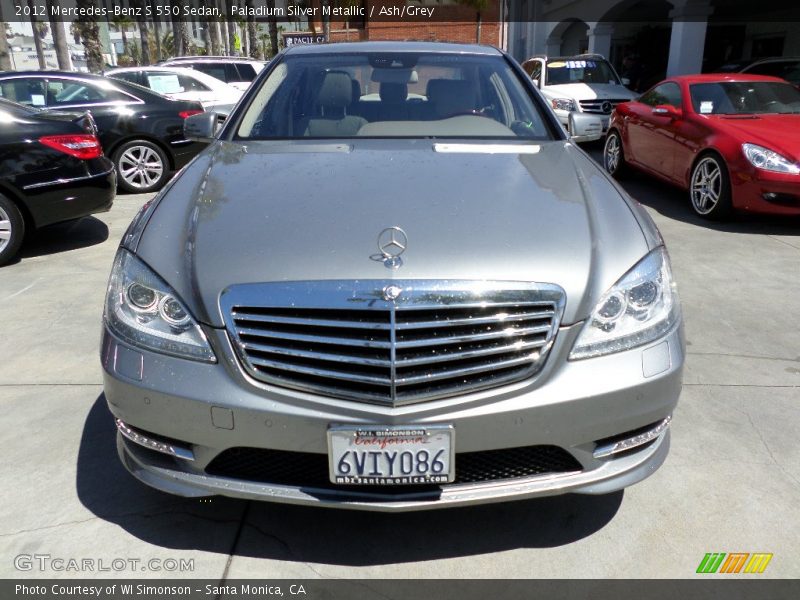 Paladium Silver Metallic / Ash/Grey 2012 Mercedes-Benz S 550 Sedan