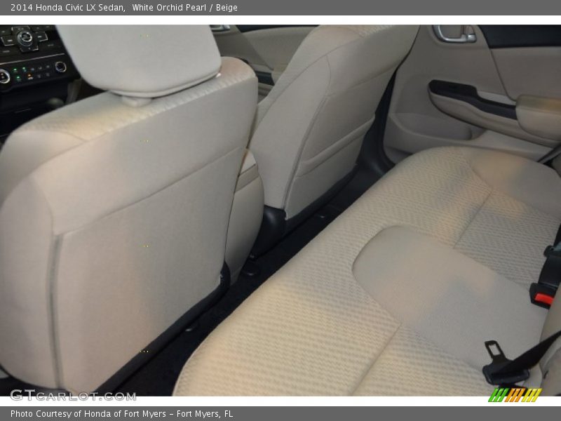 White Orchid Pearl / Beige 2014 Honda Civic LX Sedan