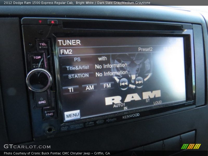 Bright White / Dark Slate Gray/Medium Graystone 2012 Dodge Ram 1500 Express Regular Cab