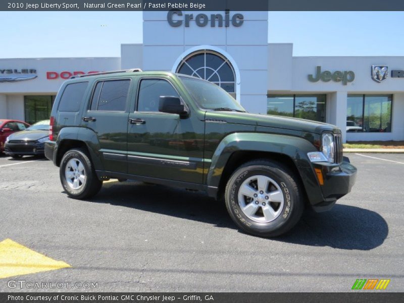 Natural Green Pearl / Pastel Pebble Beige 2010 Jeep Liberty Sport